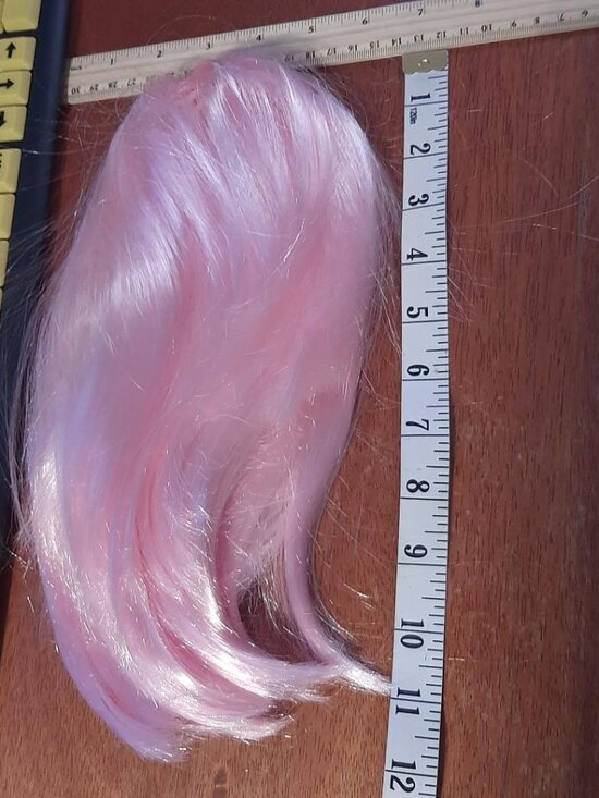 NEW TAG ! Wig Long 12 Inch Straight Shinning Light Pink main image 6